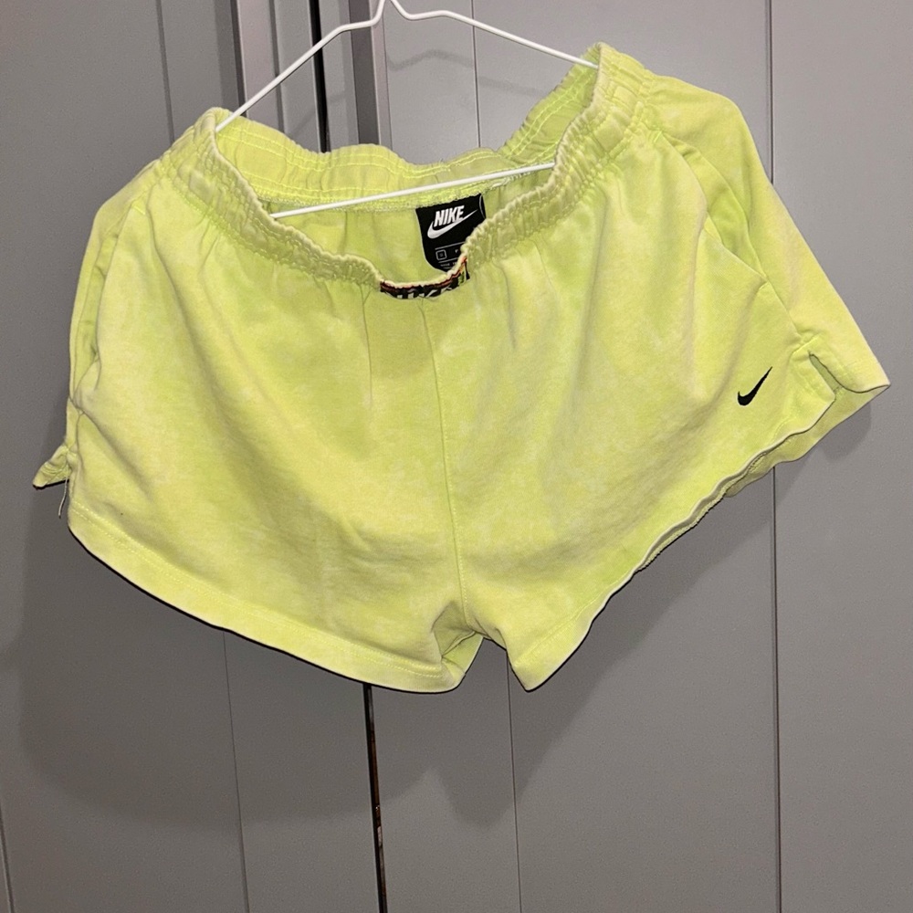 Nike Women's Neon Yellow Casual Shorts